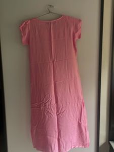 Floral Pink Dress With Bottom