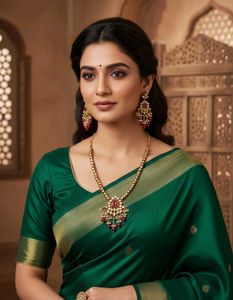 Red &amp; Gold kundan Necklace Earring Set
