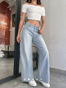Light Wash Wide Leg Jeans