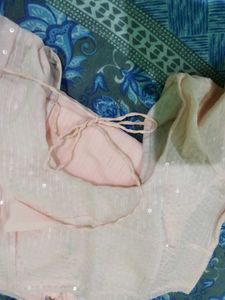 Heavy Sequence Saree.Light Pink Colour Saree