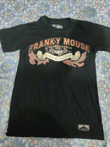 Franky Mouse Black Graphic T-Shirt