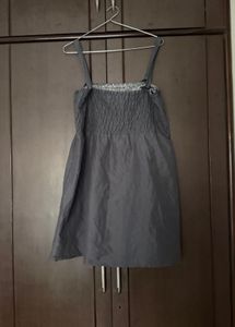 Grey Smocked Sundress
