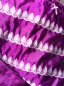 Vibrant Purple Silk Saree