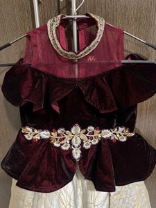 Elegant Velvet &amp; Banaras gown