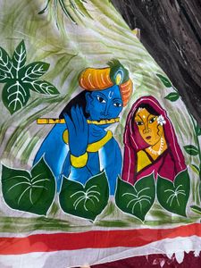 hand painted saree