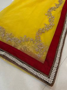 Elegant Yellow Embroidered Saree