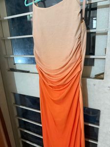Ombre Ruched Maxi Dress