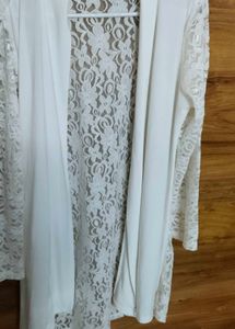Elegant White Lace Cardigan