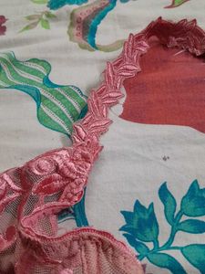 Imported Delicate Pink  Lace Underwire Plus Size