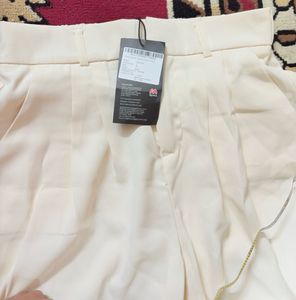 Cream Wide Leg Pants