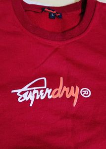 Superdry Red Pullover Sweatshirt