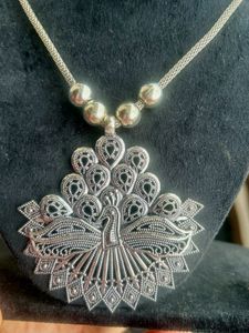 🦚Peacock Design Necklace &amp; Earring Set