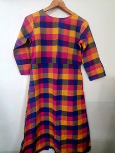 Vintage Plaid Button-Down Dress