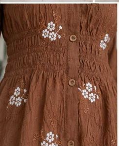 Brown Top peplum