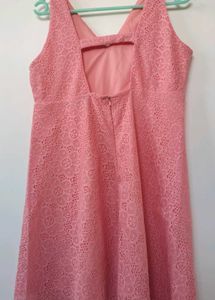 Chic Pink Lace Dress