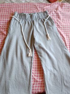 Gray Wide Leg Sweatpants