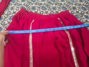 Majenta party wear dhoti suit set in xl size