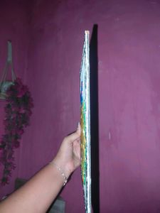 Handmade Peacock lippan art