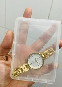Golden Diamond Watch With Cell