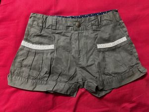 Chic Grey Shorts with Lace Detail