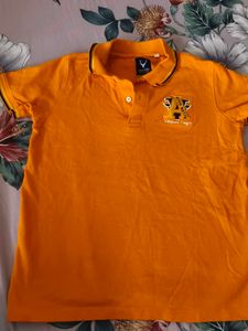 Allen Solly Orange Polo T-Shirt
