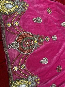 Pink Velvet Embellished suit