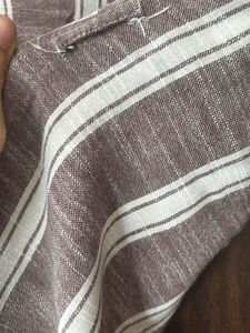 Striped Brown Shirt Top