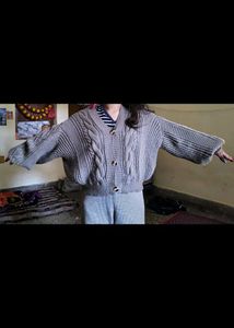 Chunky Knit Button-Up Cardigan