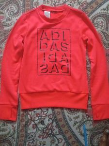 Adidas Red Graphic Sweatshirt