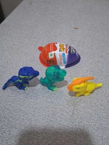 Kinder Surprise Dinosaur Toys glowing
