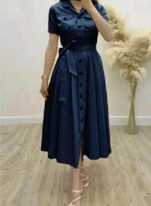 Navy Blue Shirt Dress