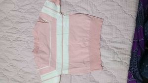baby pink causal crop top