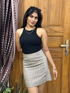 Plaid A-Line Mini Skirt