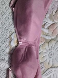 Comfortable Pink Lace Trim Bra