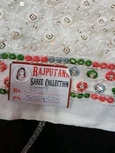 White Sequined Blouse and lengha
