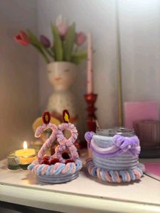 Chenille stem artificial cake
