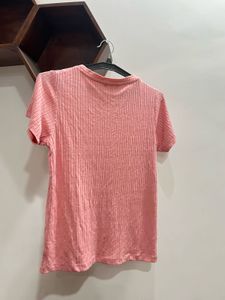 Pink  Neck T-Shirt