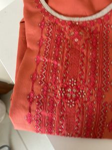 Price Drop !!!!Peach colour Kurta set