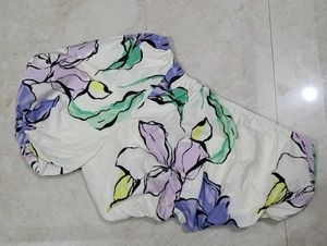 Branded Designer Floral one shoulder top