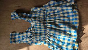 Blue Plaid Summer Dress