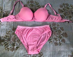 Pink Bra and Panty Set