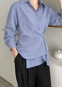 Korean Pintrest Classic Blue Button-Down Shirt