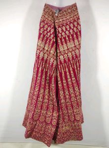 Magenta Embellished Semi Stitched Lehenga Skirt