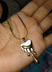 Unique Drip Heart Necklace