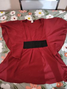 Red Kimono/Kaftan Style Top