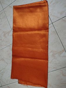 Orange Textured Dress Material 1m