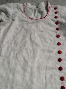 Self designed white kurta ♥️