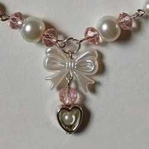 Pink Bow Necklace