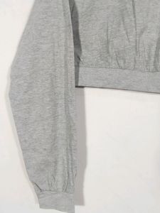 Grey Round Neck Crop Top (Women's)