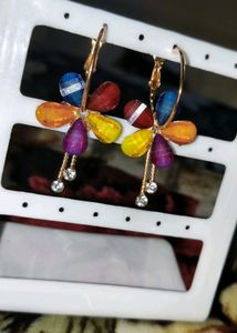 Colorful Flower Dangle Earrings